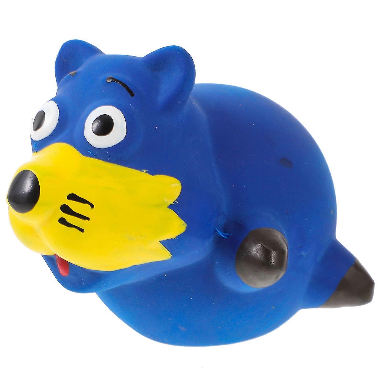 Squeaky Dog Toys Interactive Puppy Toy Fox Shaped For Small and Medium Sized Dogs Blue Teeth Grinding 1Set