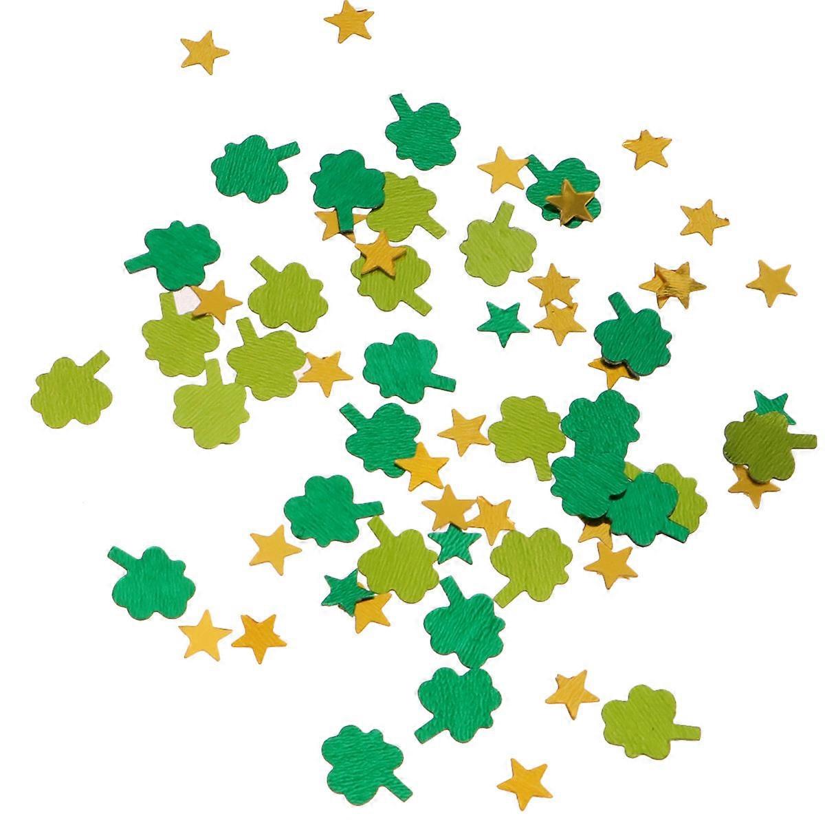 Shamrock Table Confetti Patricks Day Festival Party Decorations Star Shape Assorted Color Plastic Ornaments 1Set