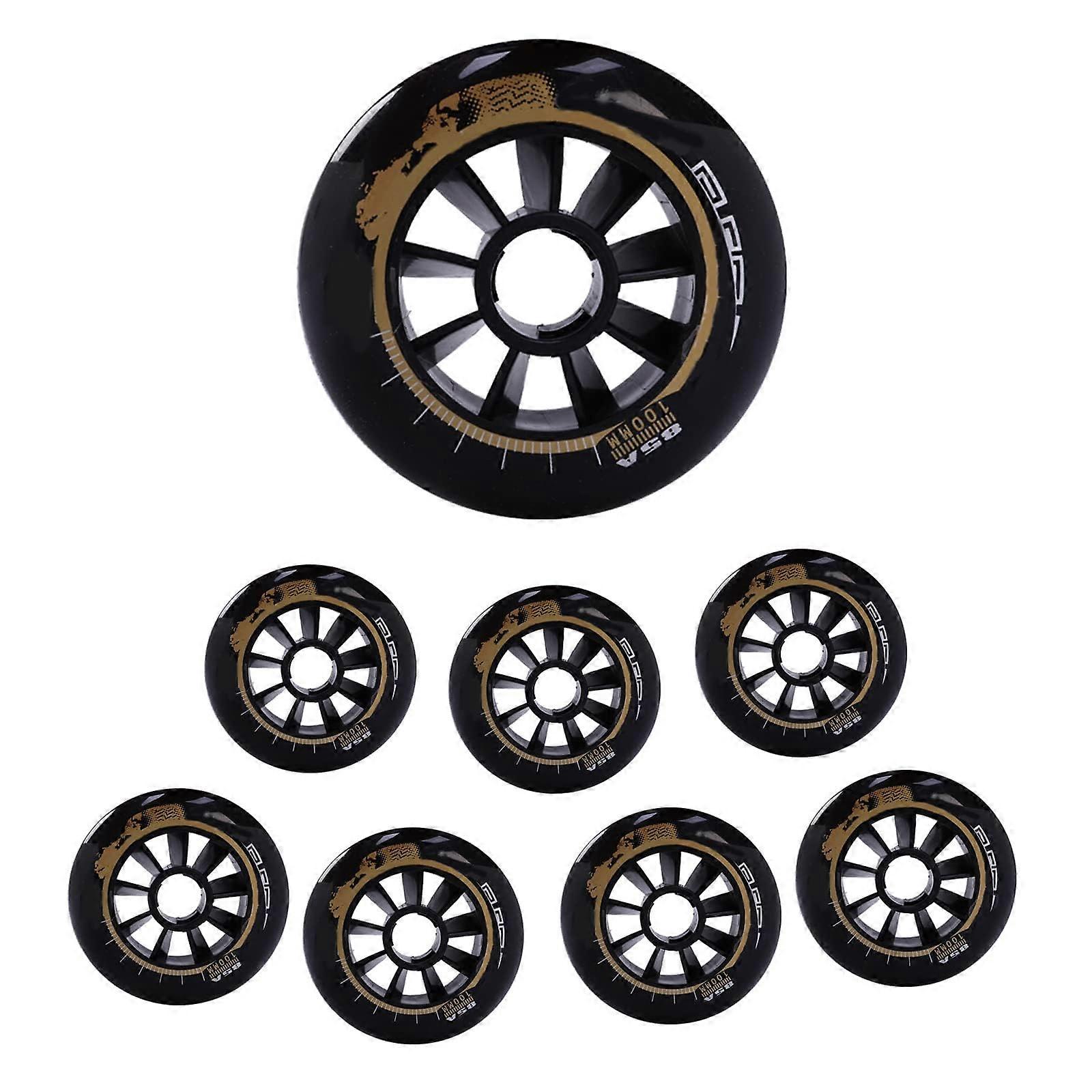 90mm 100mm 110mm Inline Skates wheels 8pack 85A for Inline Speed Skates Indoor Outdoor Asphalt Street Racing wheels Good