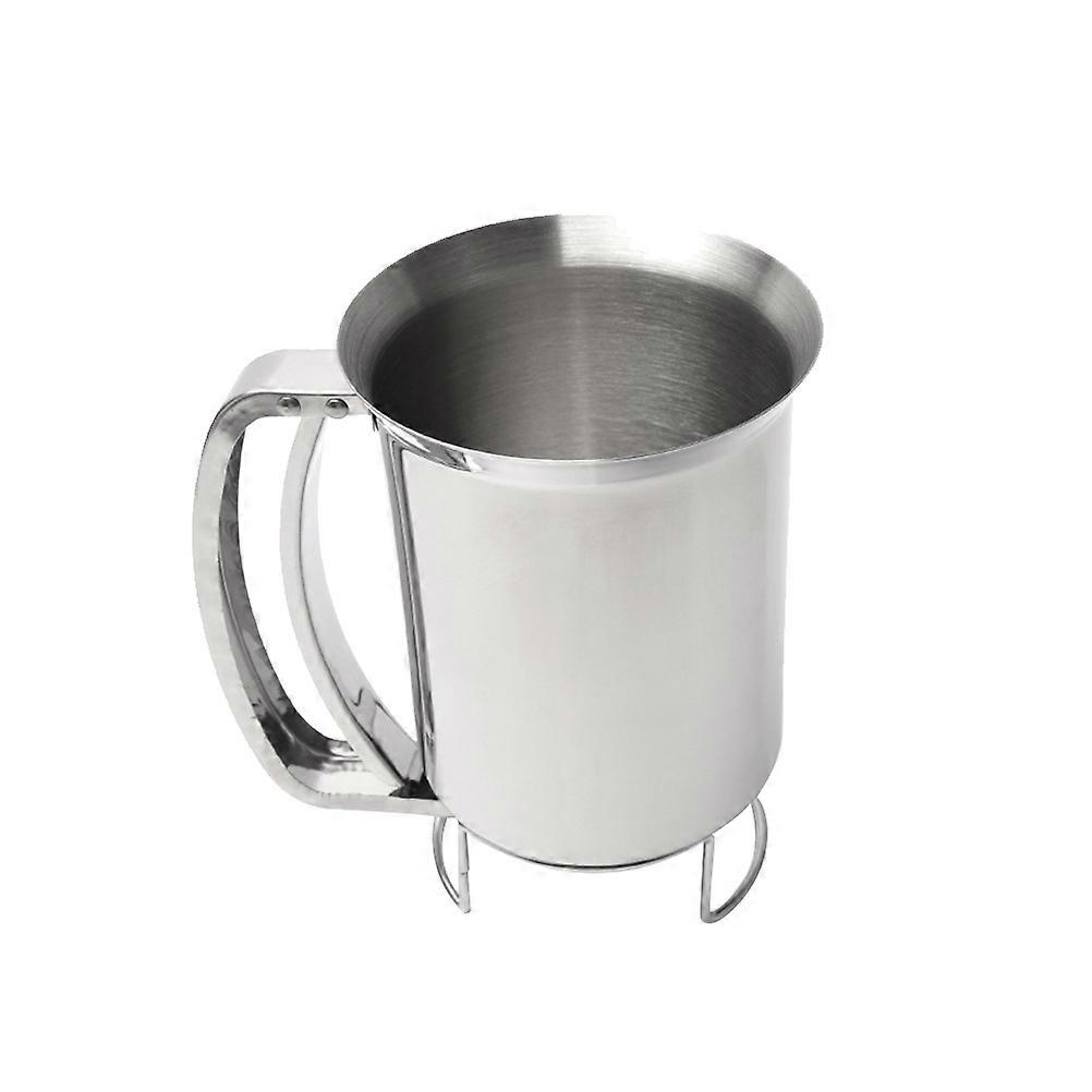 Home Kitchen Tool Batter Dispensing Funnel High Temperature Resistant Silver 16.2*10.5CM 1Pack