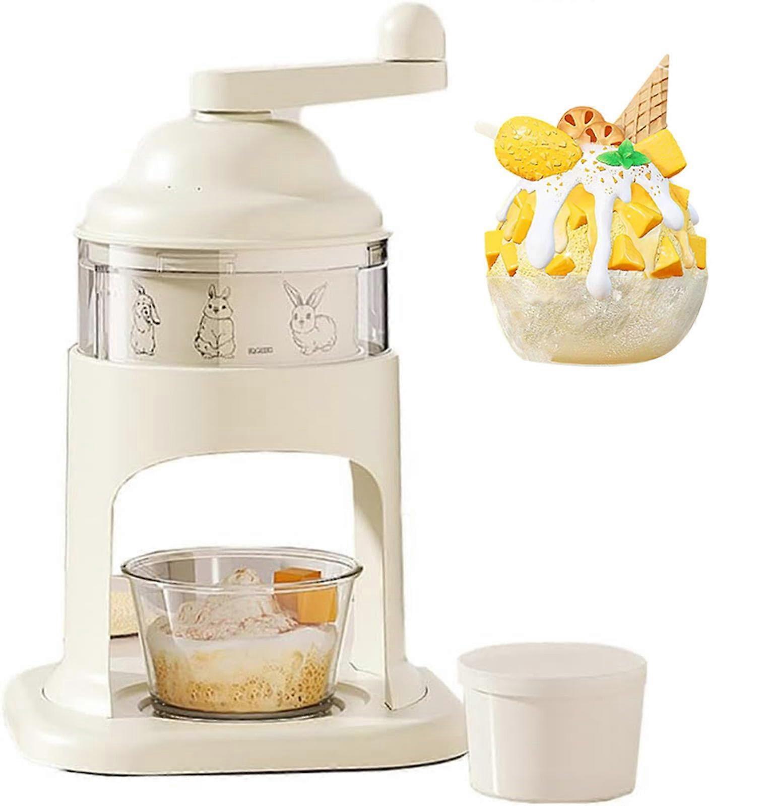 Manual Ice Crusher - Portable Hand Operated Ice Shaver Machine for Slushies, Cocktails, Snow Cones, Home and Outdoor Use