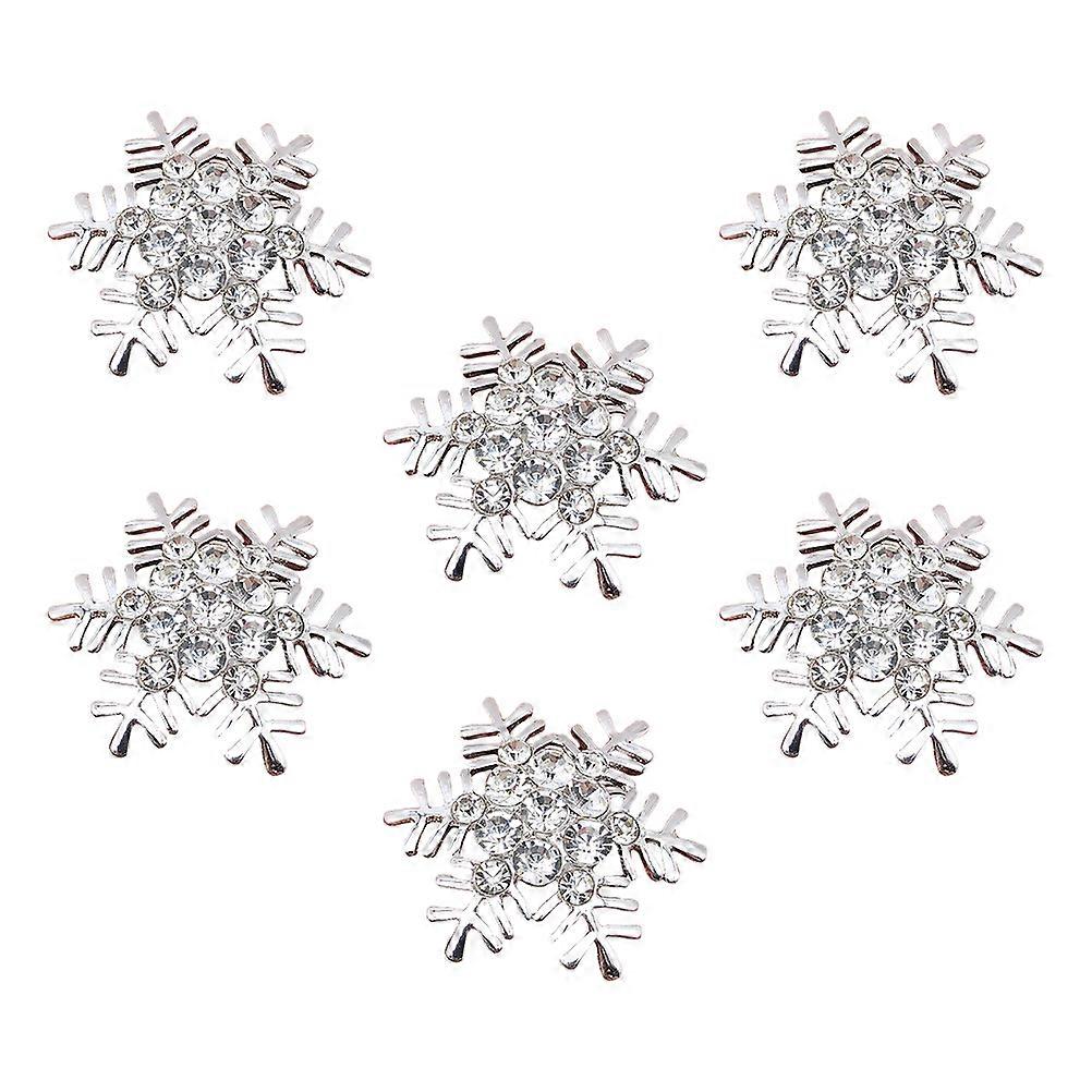 Unique Napkin Rings Snowflake Shape Artificial Rhinestones 1Set