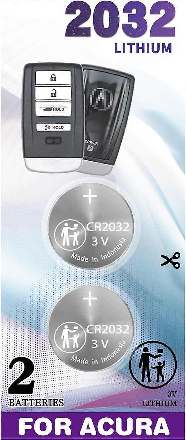2er-Pack CR2032 Schlüsselanhänger Batteriegehäuse Hülle Passend für 2014-2021 Kompatibel mit Acura ILX MDX RDX RLX TLX Smart Case Shell