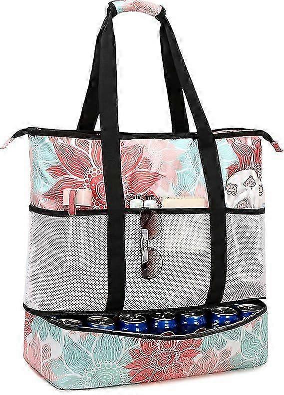 Flamingo virágos strandtáska narancssárga