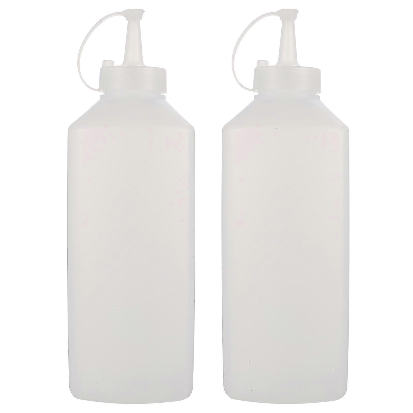Leakproof Condiment Container Squeeze Bottle Easy Pouring Cooks 800ml 2Pcs