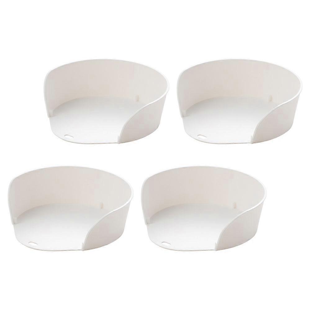 Multi-Use Vegetable Plate Prep Meat Plate Japanese Style Food Plate Home Use 15.5X15.5X5.5CM Food Storage 4Pcs