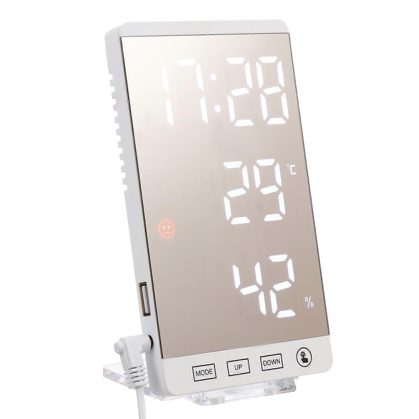 Clock for Desk LED Clock Temperature and Humidity Display 8.5x1.5x15cm 1Pack