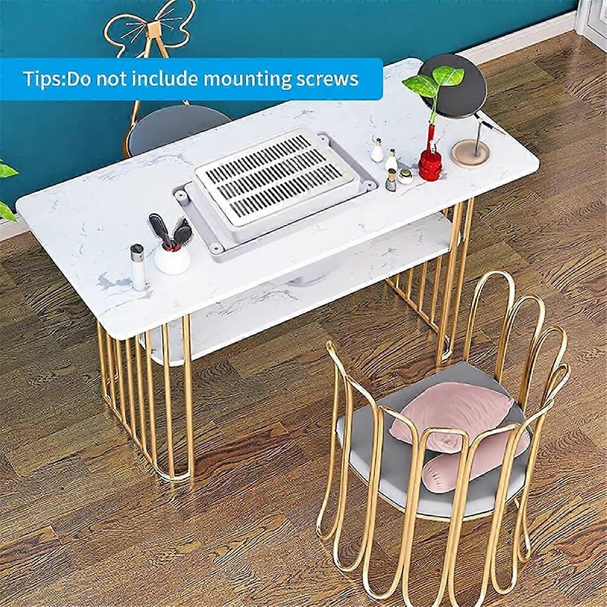 Built-in Table Desk Nail Dust Collector White EU Plug