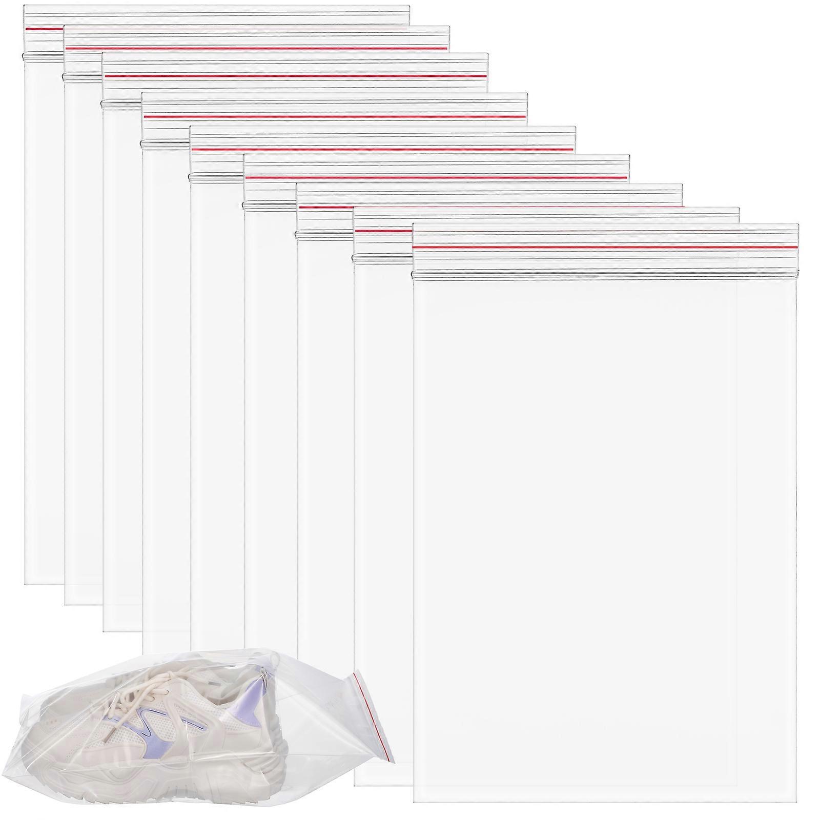 Clear Bag Resealable Bags For Storage Reusable Waterproof 40.00X28.00X0.10CM PE Material 10Pcs