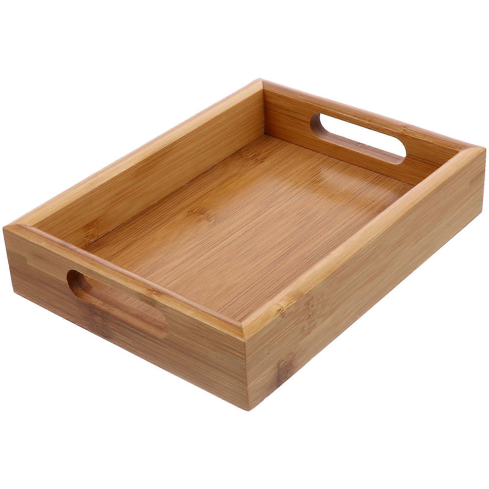 Light Brown Breakfast Tray for Home Use Lightweight Portable and 7.87 x 5.91 Inches