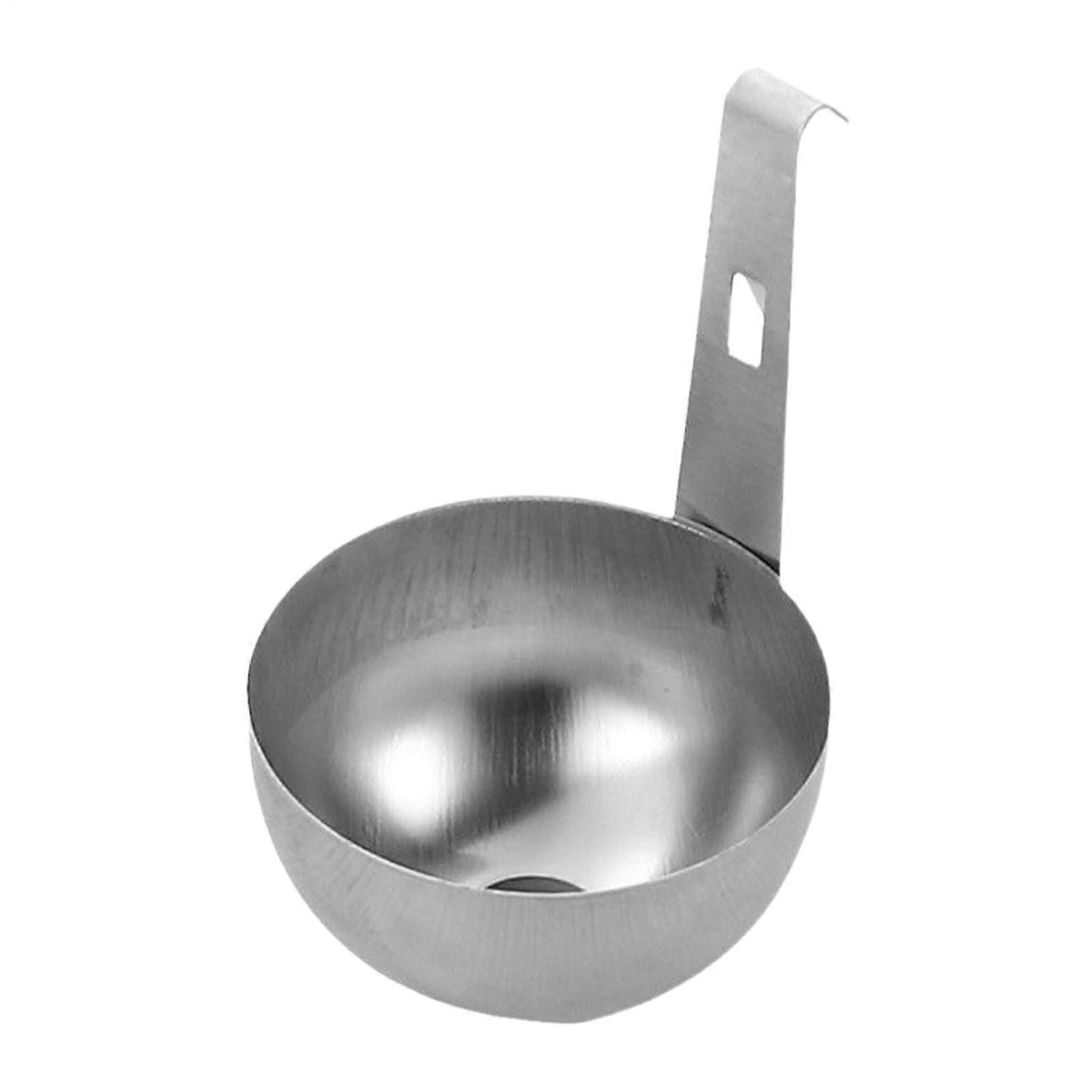 Stainless Steel Silicone Egg Poacher Set, NonStick Deep Cavity, Smooth Polished, Poached Egg Spoon, for Quick Breakfast