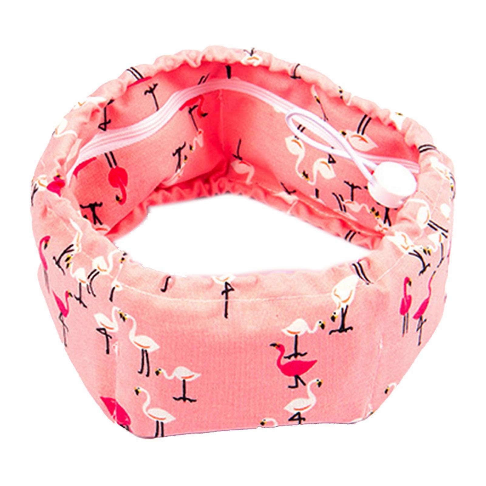 Dog Cooling Collar Double Ended Drawstring Reduce Temperature Adjustable Dog Cooling Collar for Walks Sports Flamingo L(60‑75cm)
