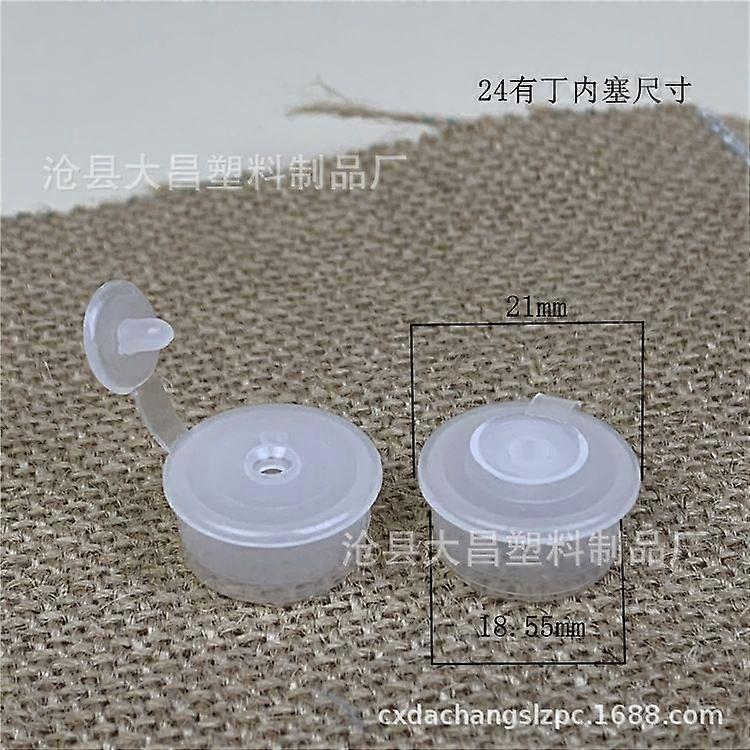 100pcs Condiment Bottle Lid - Flip Top Bottle Emptying Lid Empty Top Cap Replacement Squeeze Jars Caps Kitchen Jar Cover Adapter