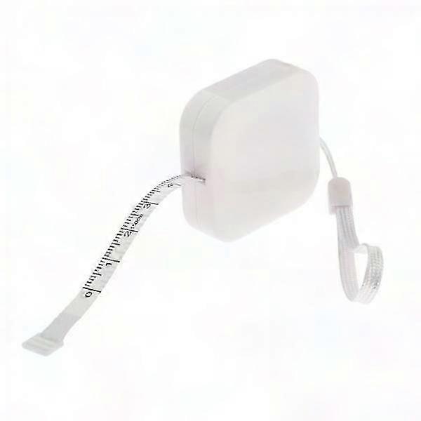 3xSoft Mini Retractable Measuring Tape, Transparent, White Marked