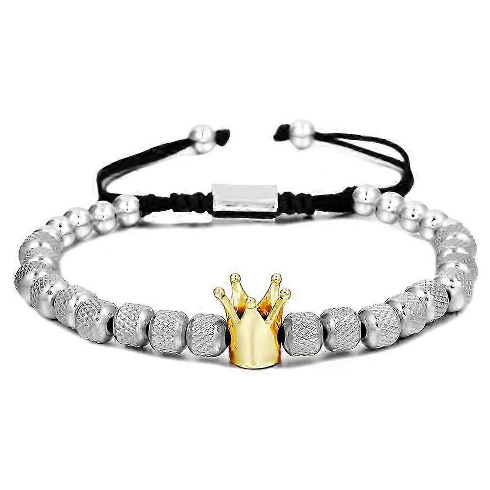 Para o meu homem pulseira - Endireitar sua coroa compatível com o marido namorado, cor de contas ajustável 4