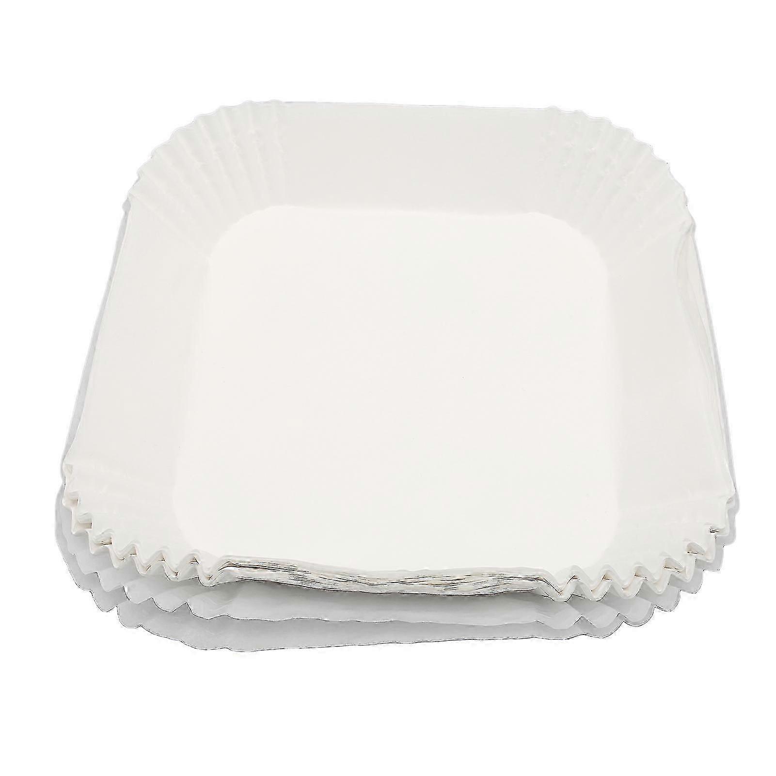 100Pcs Non-Stick Disposable Oil-Proof Paper Liners for Microwave and Frying Pans, Square Shape