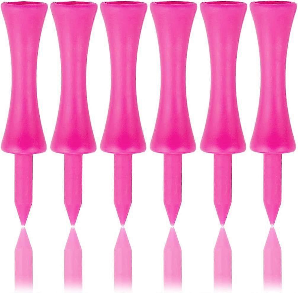 Plastic golf tees 100 pcs pink 57mm