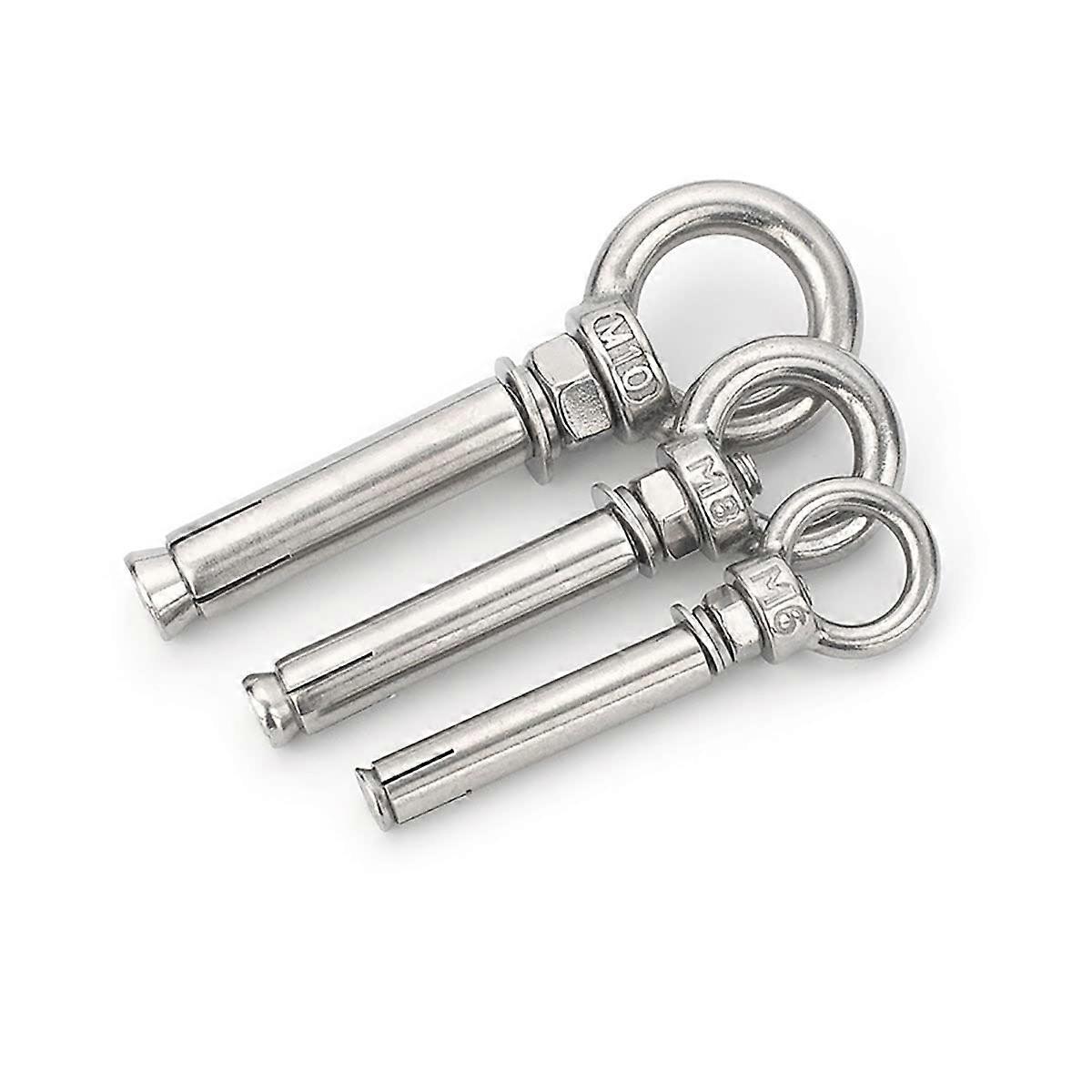 Expansion anchor bolt, M8 lifting eye bolt 304 with round ring hook nut (120mm, M8)