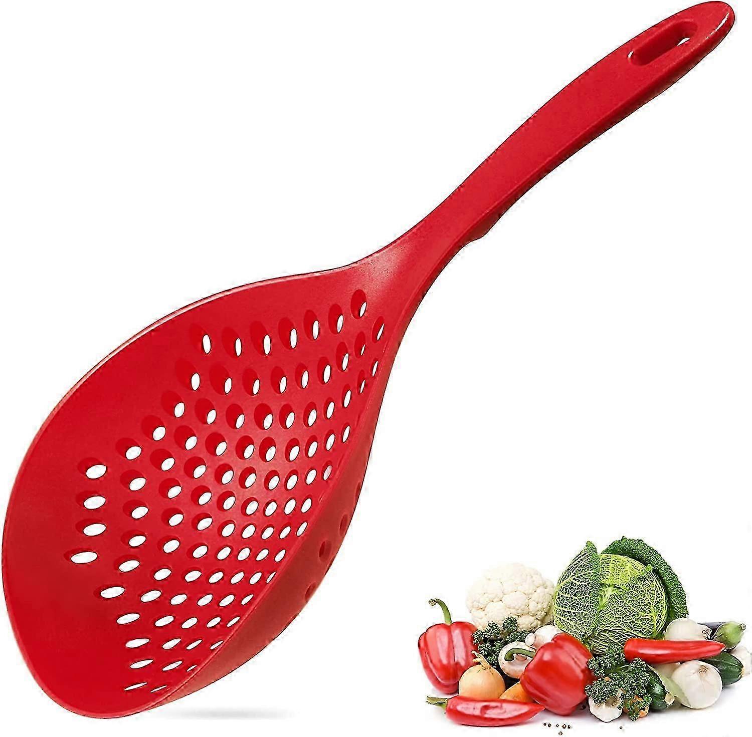 Heat-Resistant Kitchen Strainer Spoon with Handle for Efficient Cooking and Draining