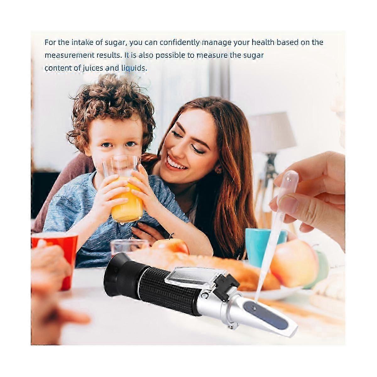 Portable Brix Refractometer 0-90% HandHeld Sugar Content Meter for Fruit Soup Tester Measurement In