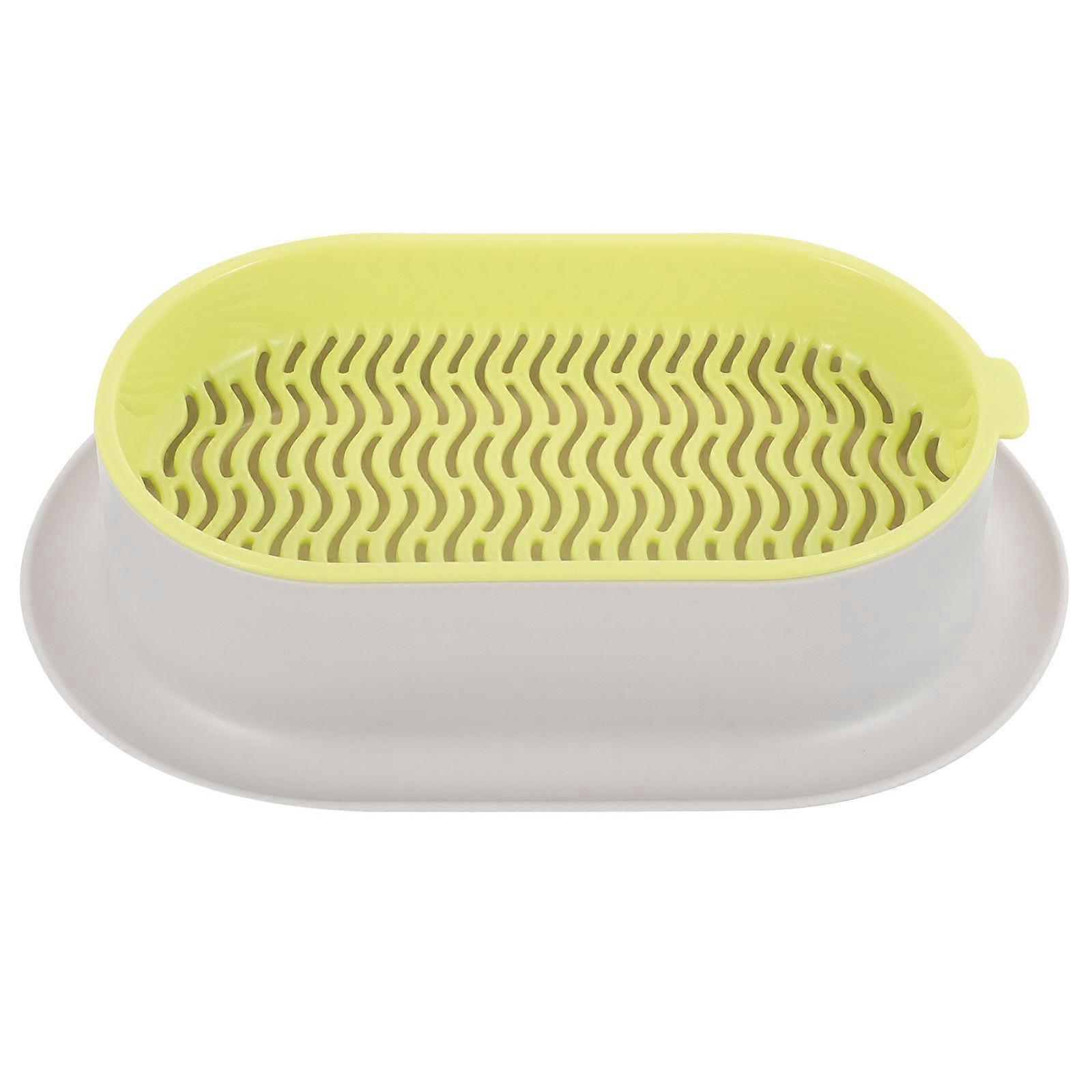 Cat Grass Hydroponic Planter For Home Use Fluorescent Green Rectangular Shape Hydroponic Cultivation 1Pcs