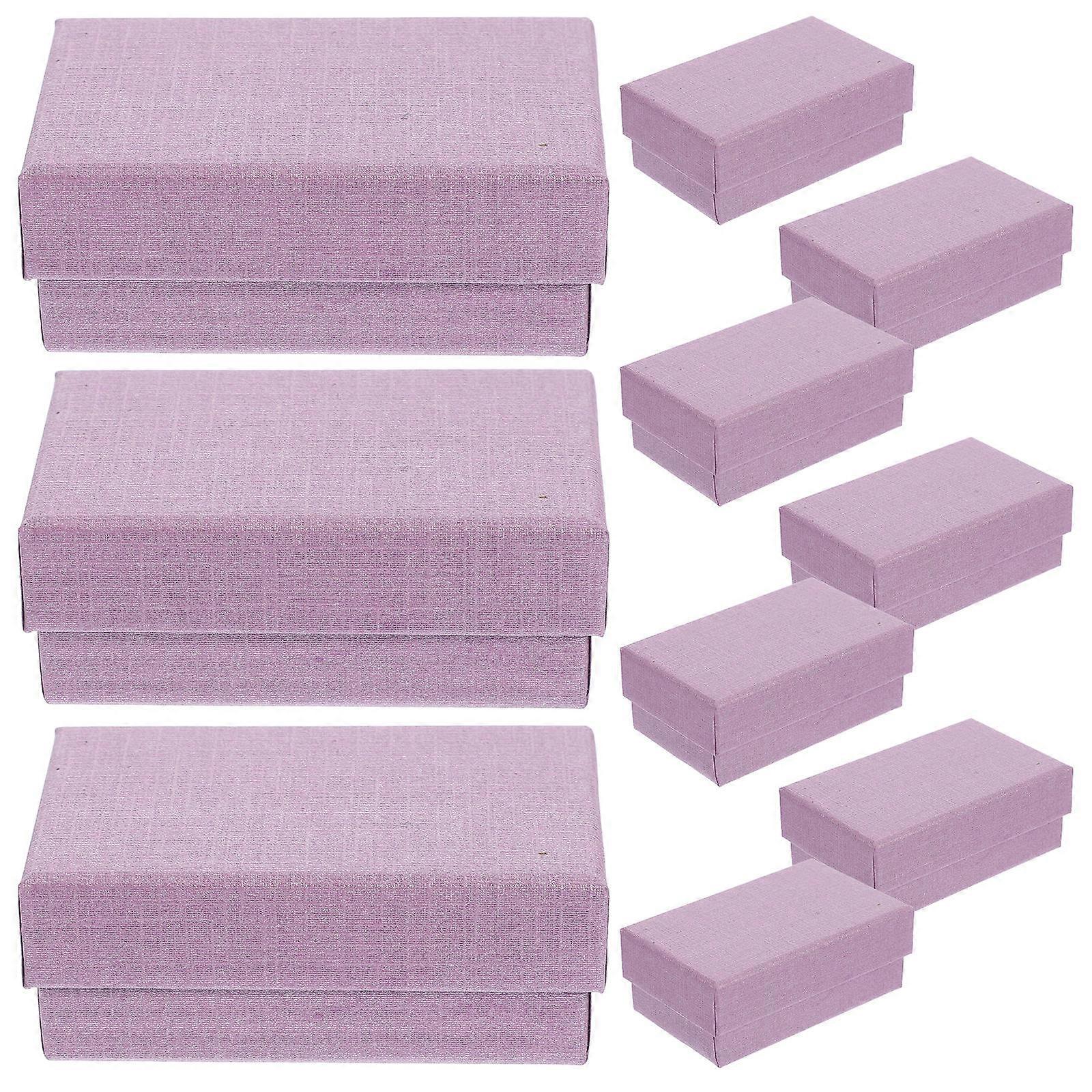 10pcs Elegant Jewelry Packaging Boxes for Earrings, Necklaces & Rings – Reusable Display & Storage Cases with Inserts