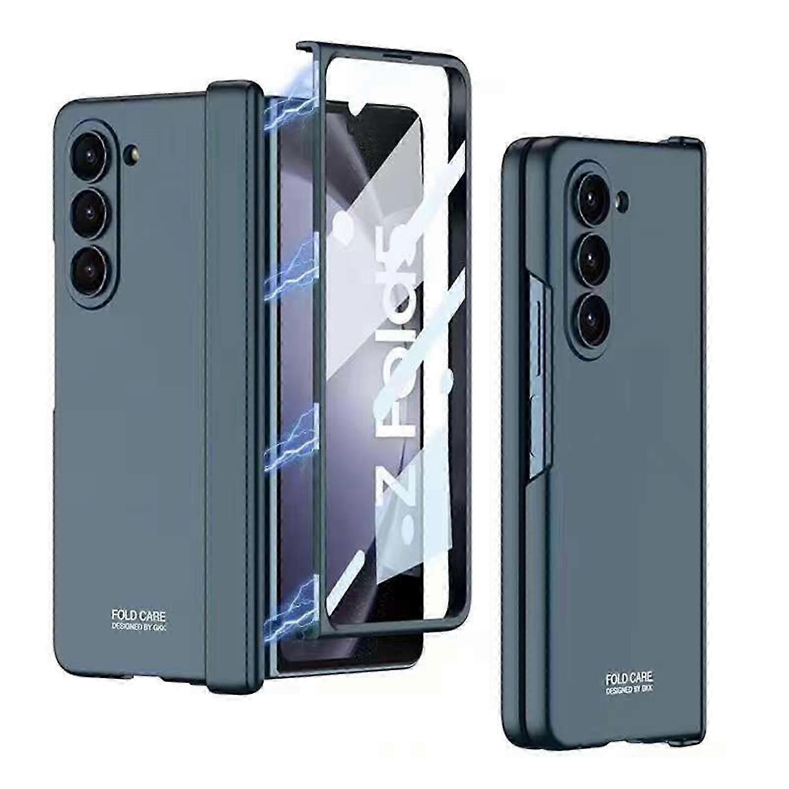 Magnetic Hinge Protection Case for Samsung Galaxy Z Fold 5, Z Fold 5 Case with Screen Protector, Hard PC Shockproof Protective Case
