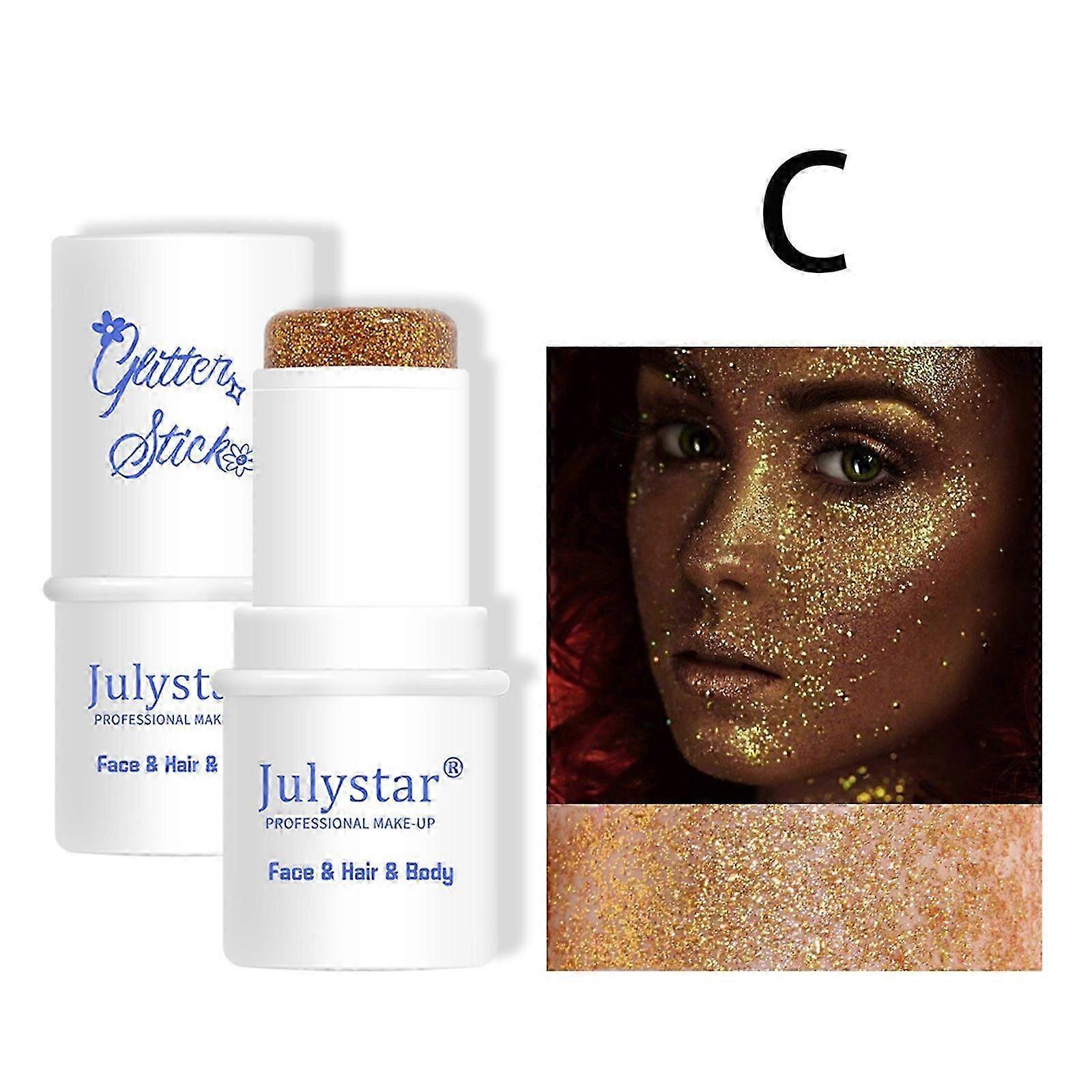 顔の体毛、ボディグリッタースティック、防水マルチユースメイクアップグリッタージェル用のチャンキーグリッタージェル