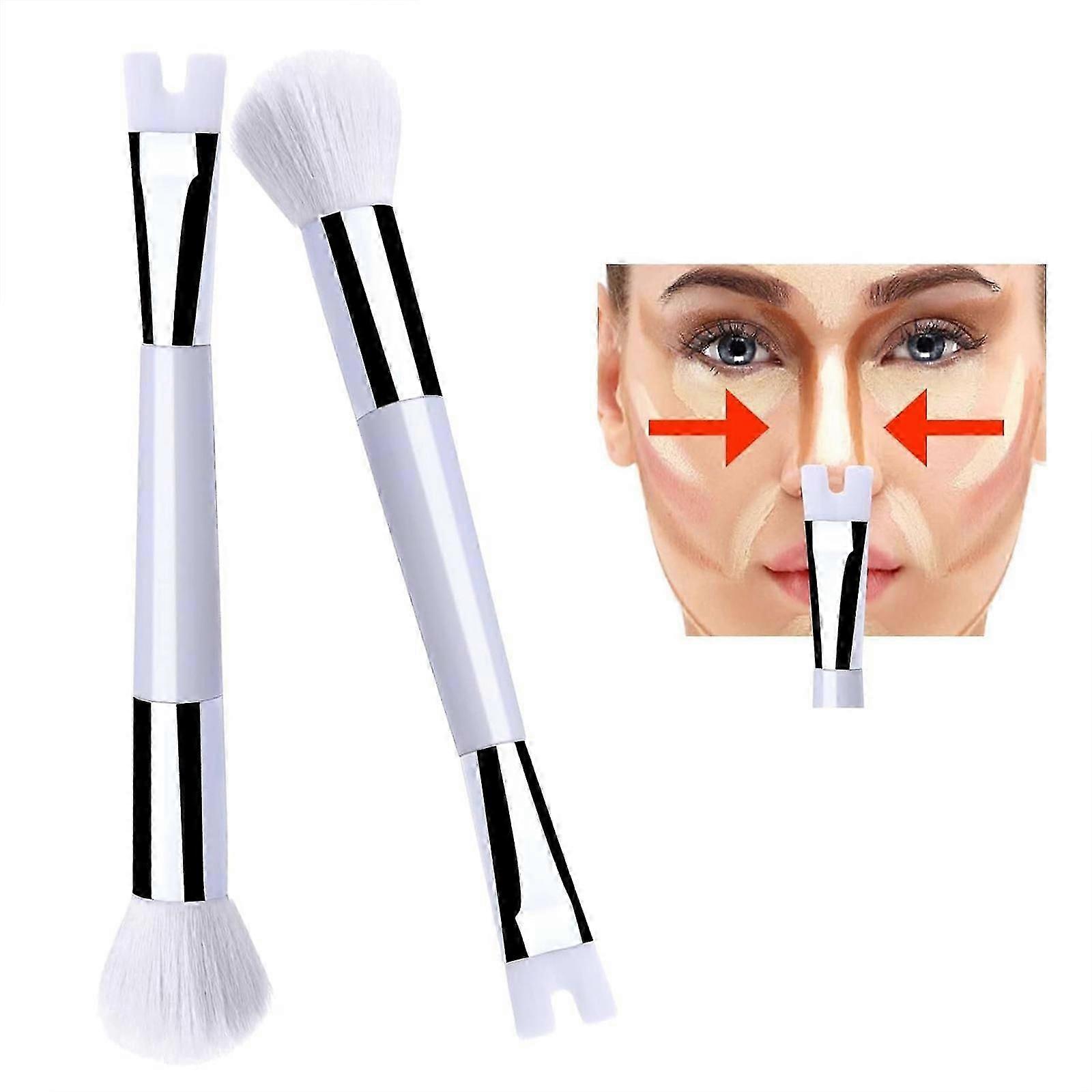 Beauty Nose Contour U-Shaped Makeup Brush, 2-in-1 Precision Duo Contour Brush, Perfect For Contouring the Nose Innovative and Unique Dual-End Brush