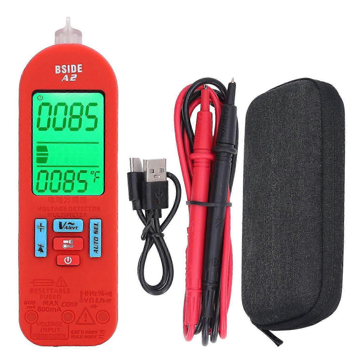 Handheld Multimeter LCD Digital Screen Test Meter Automatic Identification AC DC Voltage Current Detector