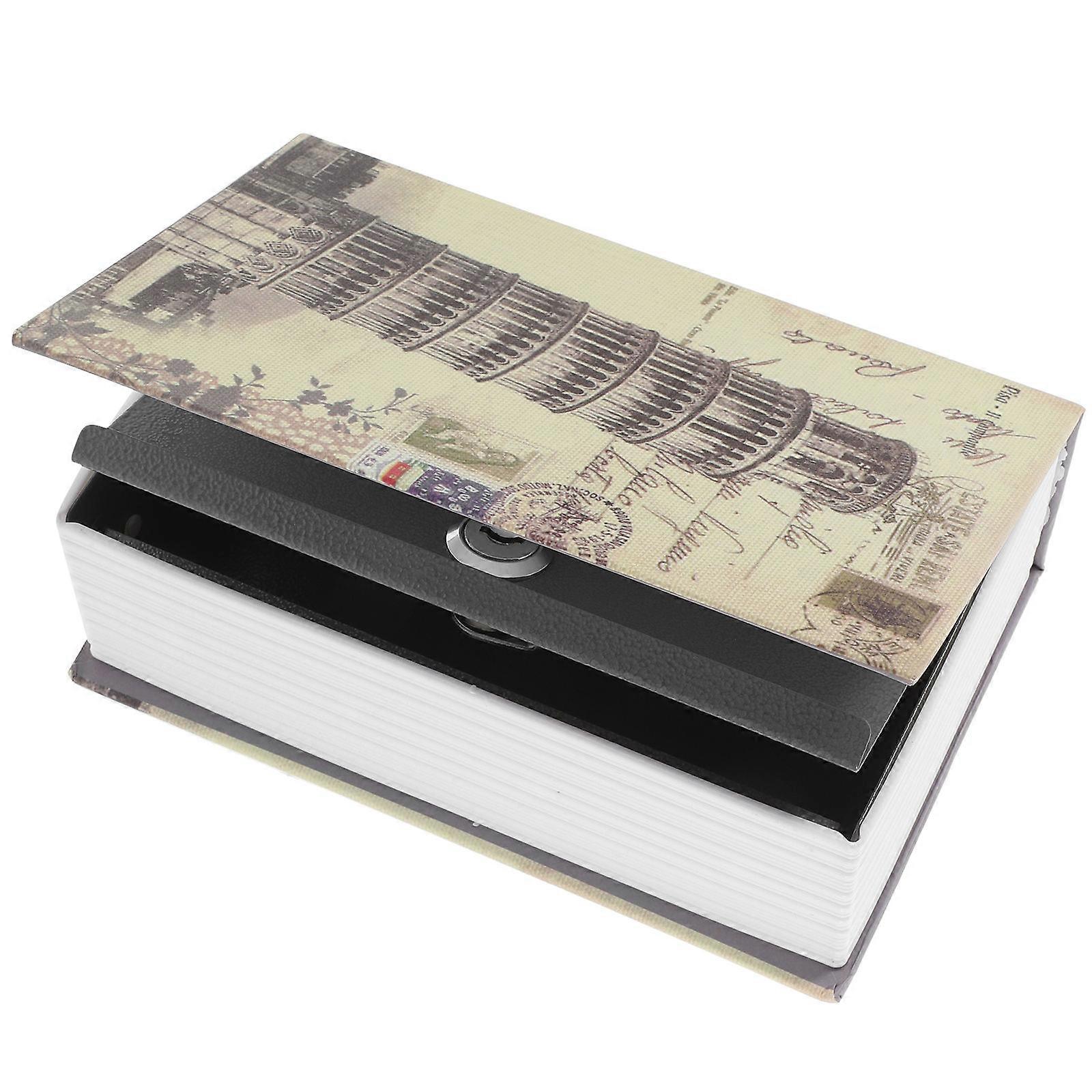 Treasure Box With Lock Invisible Box Book Shaped Storage Box For Office 18.20X12.00X5.50CM Security 1Pcs