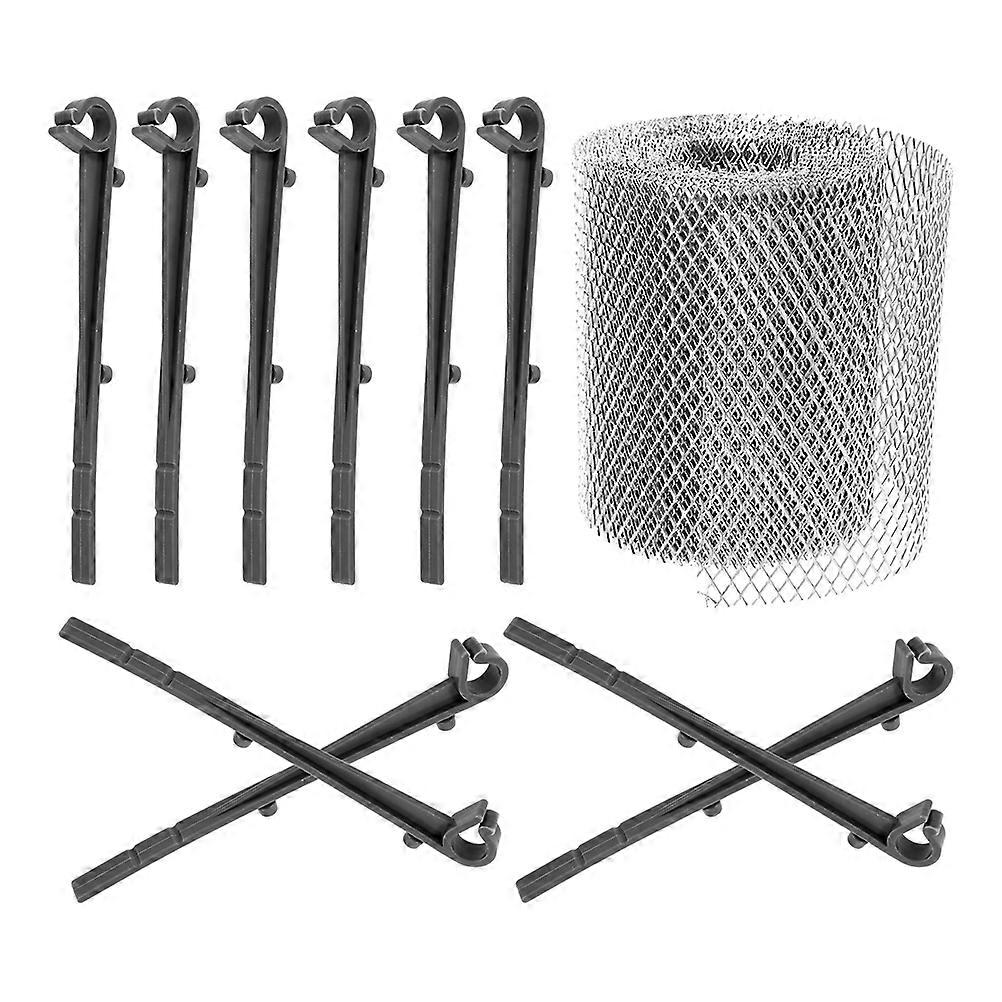 Gutter Guard Mesh Gutter Filter System For Homeowners Gardening 600.00X12.50X0.10CM High-Efficiency Filtration 1Set