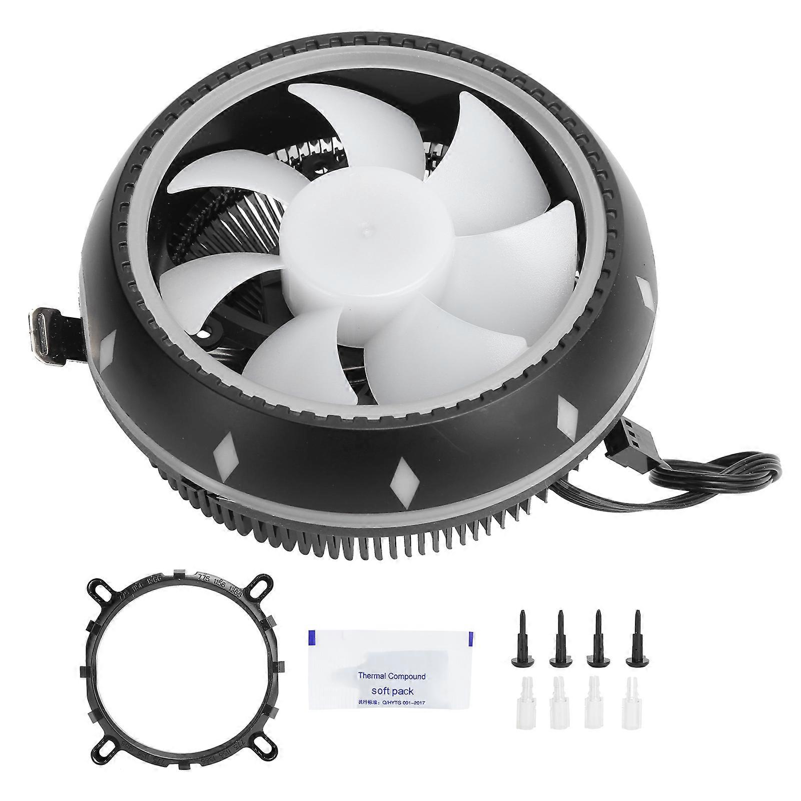 RGB CPU Cooler Desktop Host Cooling Fan Heatsink Silent Computer Supplies Q2 UFO