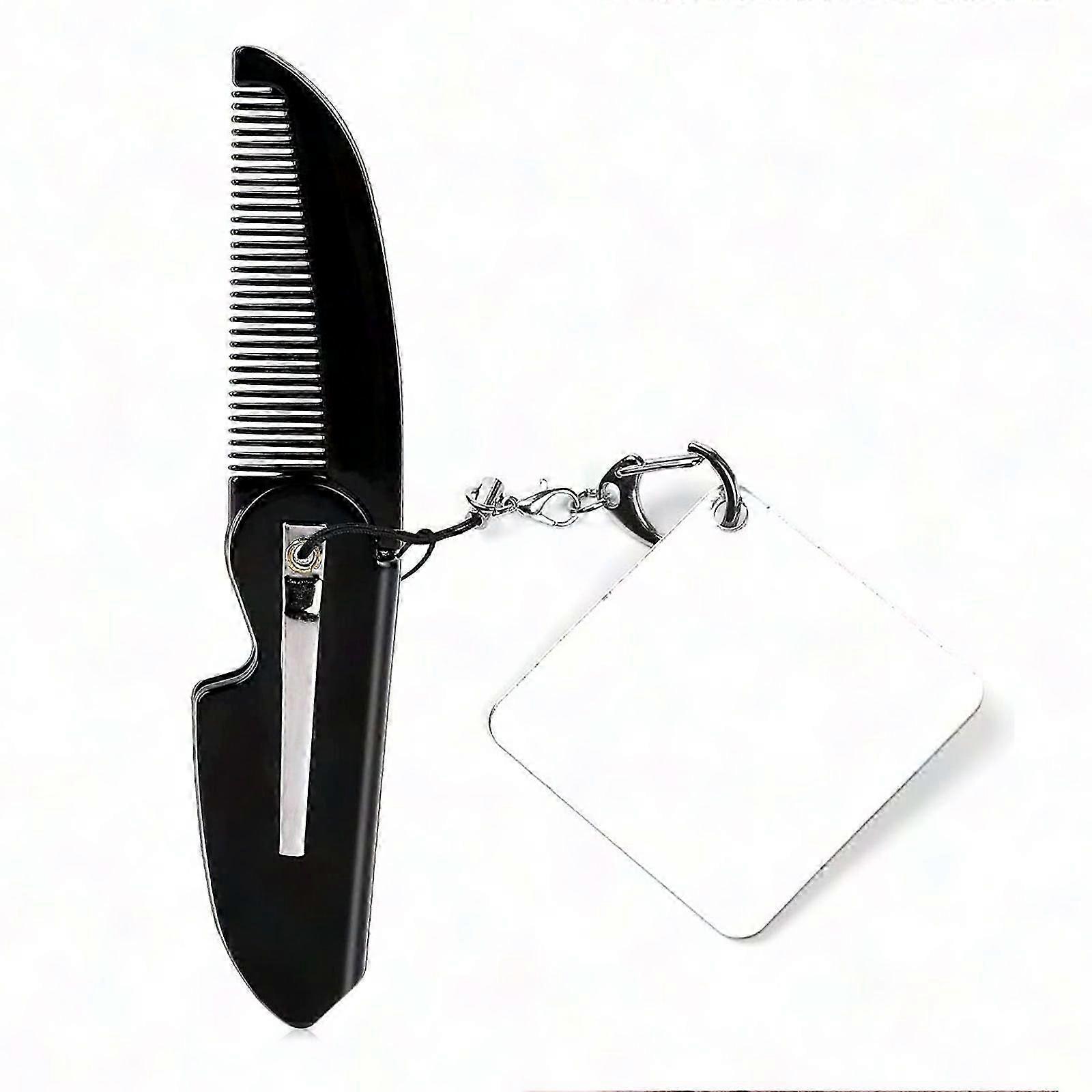 Men Folding Beard Comb with Mirror
