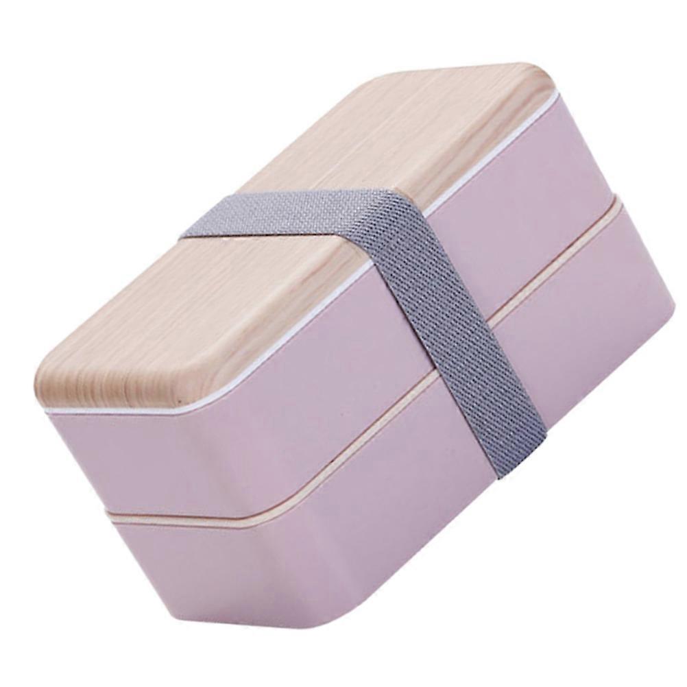 Pink Plastic Food Storage Box with Fine Workmanship and Double Layer Design for Easy Carrying 1 2L