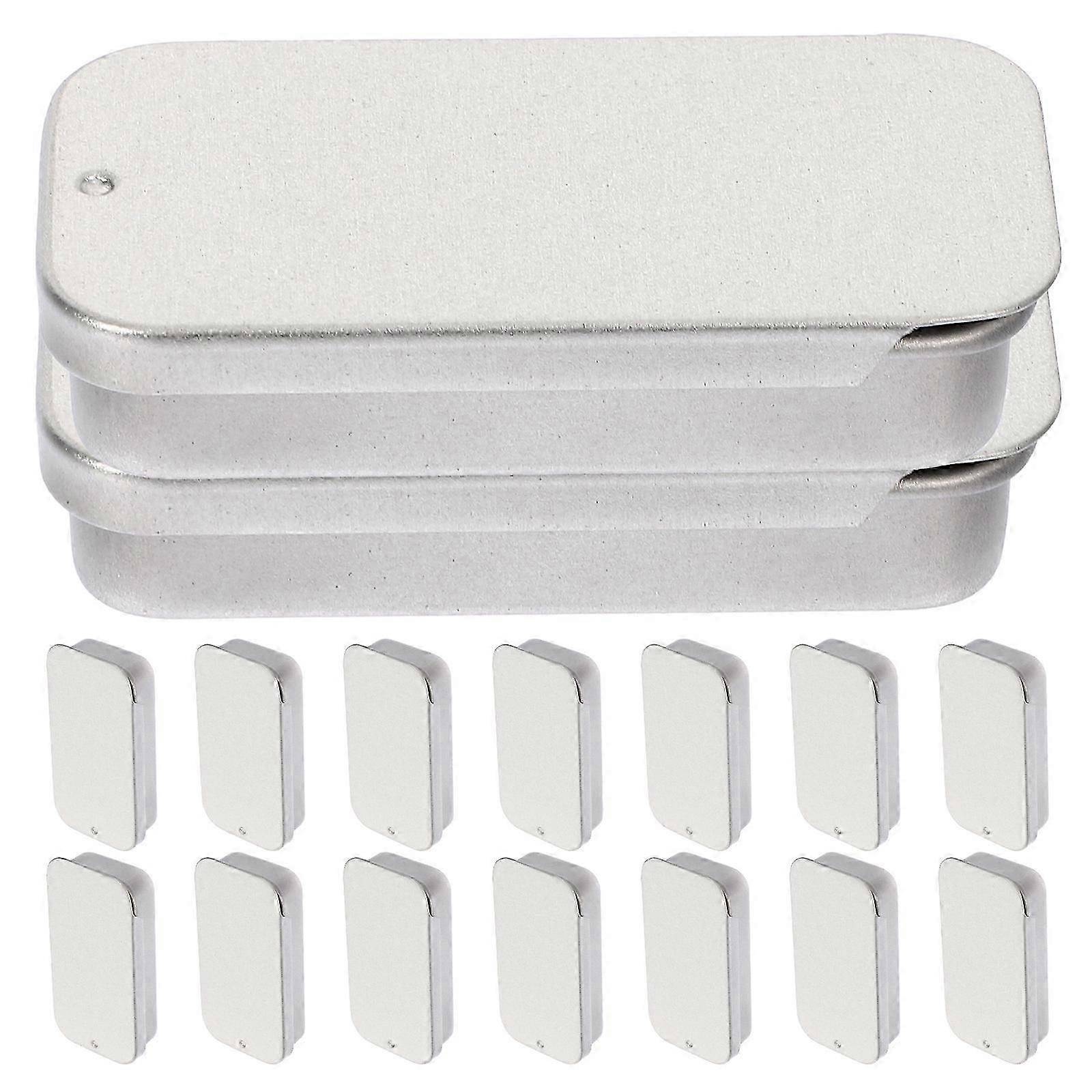 16Pcs Small Tinplate Boxes Push Lid Tinplate Boxes Perfume Balm Boxes Portable Candy Tins