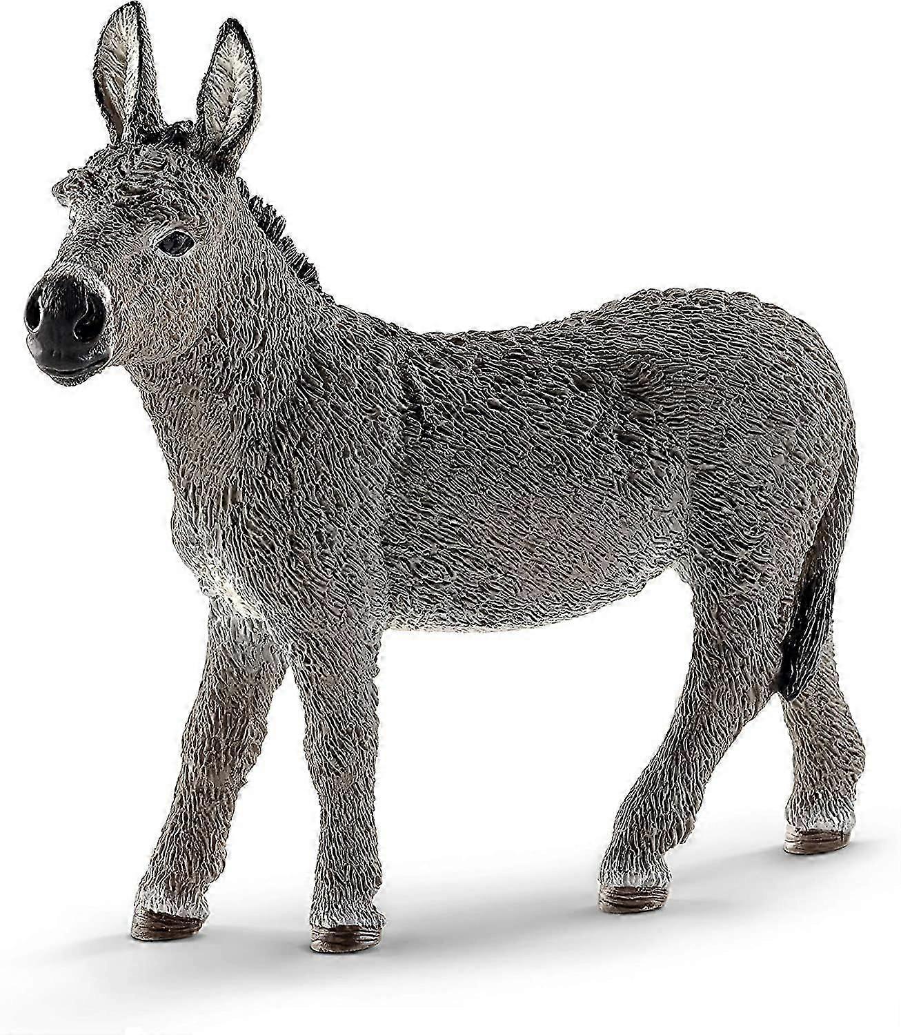 Simulation Animal Donkey Model Ornaments Gray Donkey Solid Static Children's Cognitive Toys