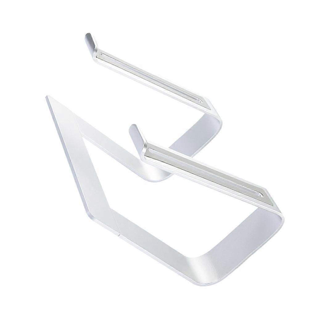 Laptop Stand Adjustable Height Ergonomic Support Stable Placement Silver 26x22.5cm 1Pc