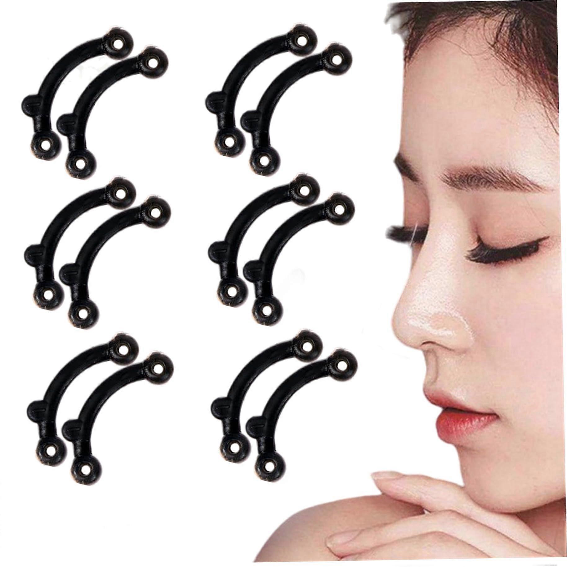 6 Pairs Nose Shapers Soft Elastic Acrylic Nose Lifter Comfortable Septum Corrector for Adults and Teens