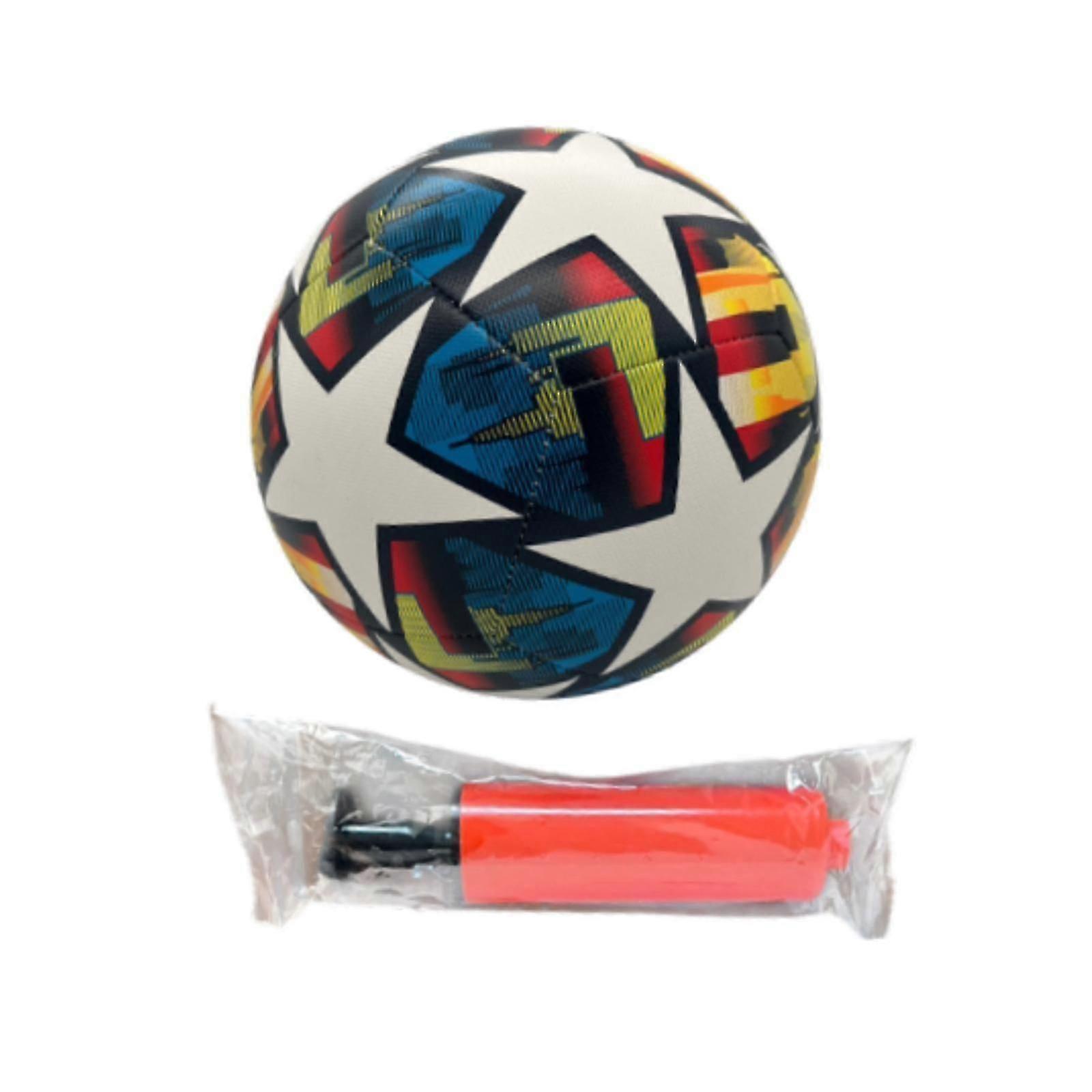 Soccer Ball Size 5 Portable Soccer Training Equipment for Game Club Training White