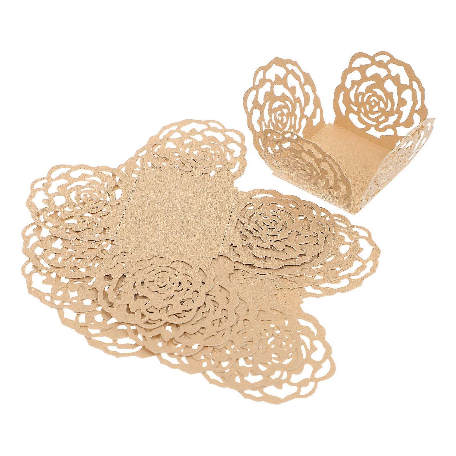 Decorative Chocolate Cups 50Pcs Golden Wedding Candy Packaging Wrapper Paper for Storage Use