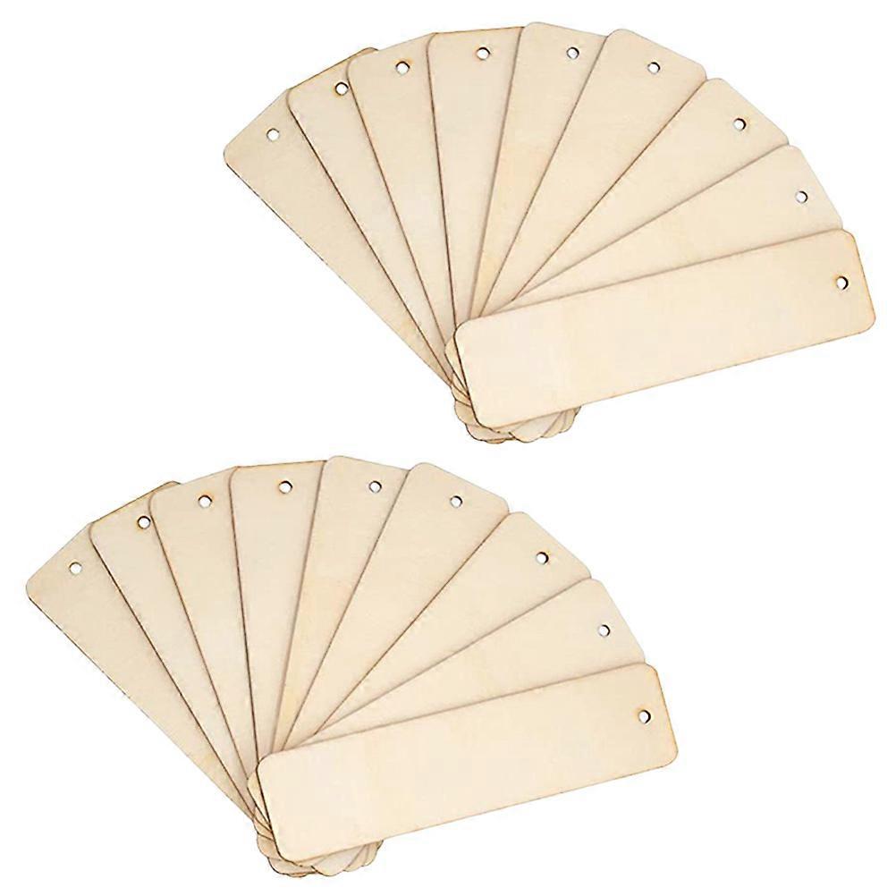36pcs Unfinished Wood Cutouts for DIY Crafts Smooth Blank Wooden Bookmarks for Home, Party Decor & Creative Projects