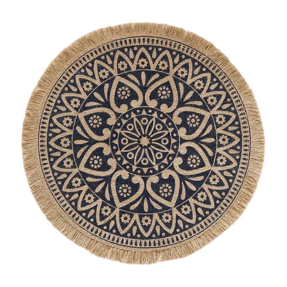 Jute Tableware Mat Decorative Placemat with Fringe for Home Dining, Parties, and Housewarming Decorations