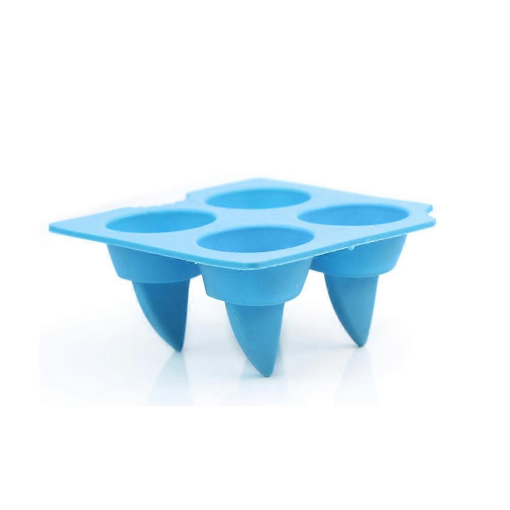 Silicone Ice Cube Mold with Shark Fin Design for Home and Cafe Use Blue 1pc