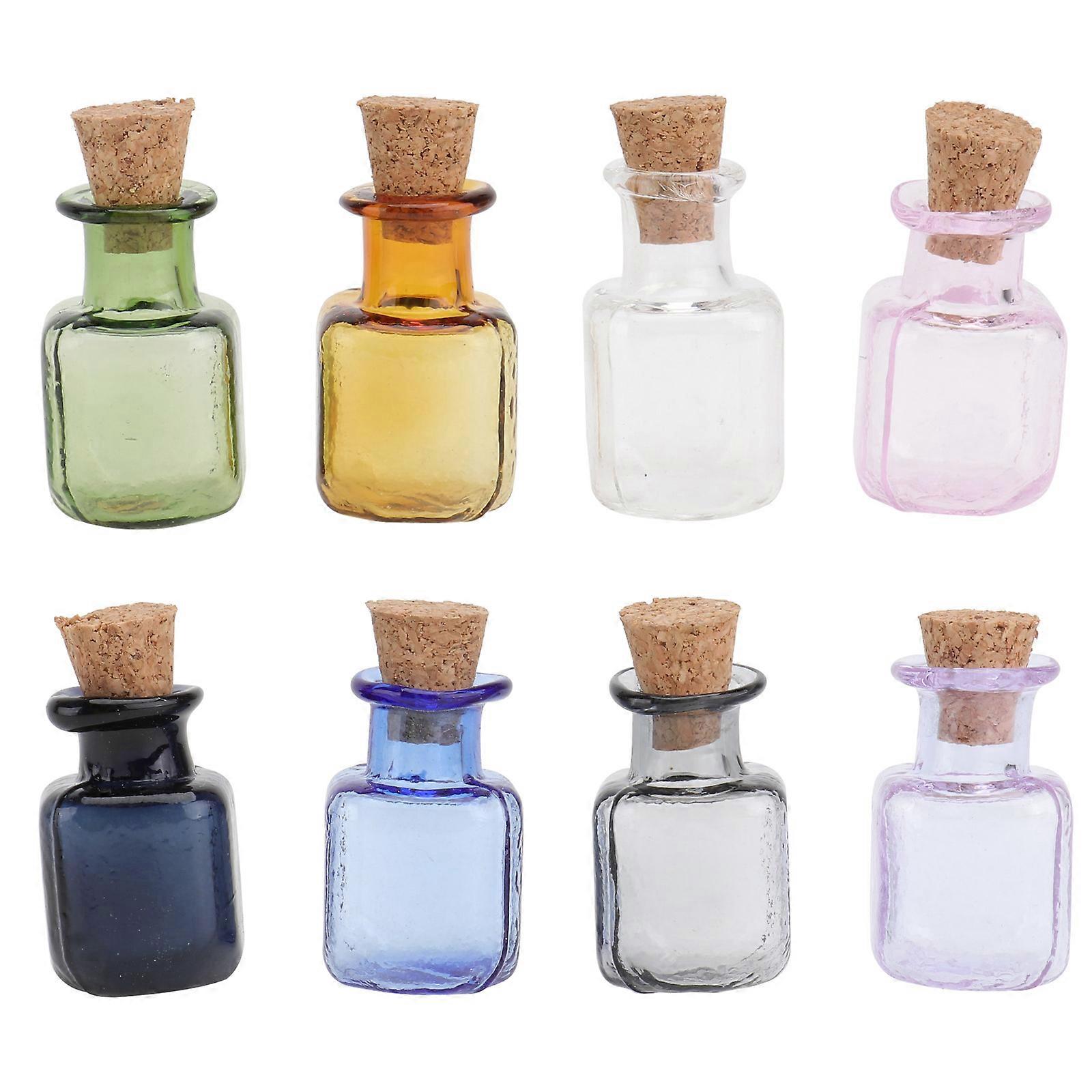 8pcs Assorted Drift Bottle Decor for DIY Wishing Bottle Craft and Home Display