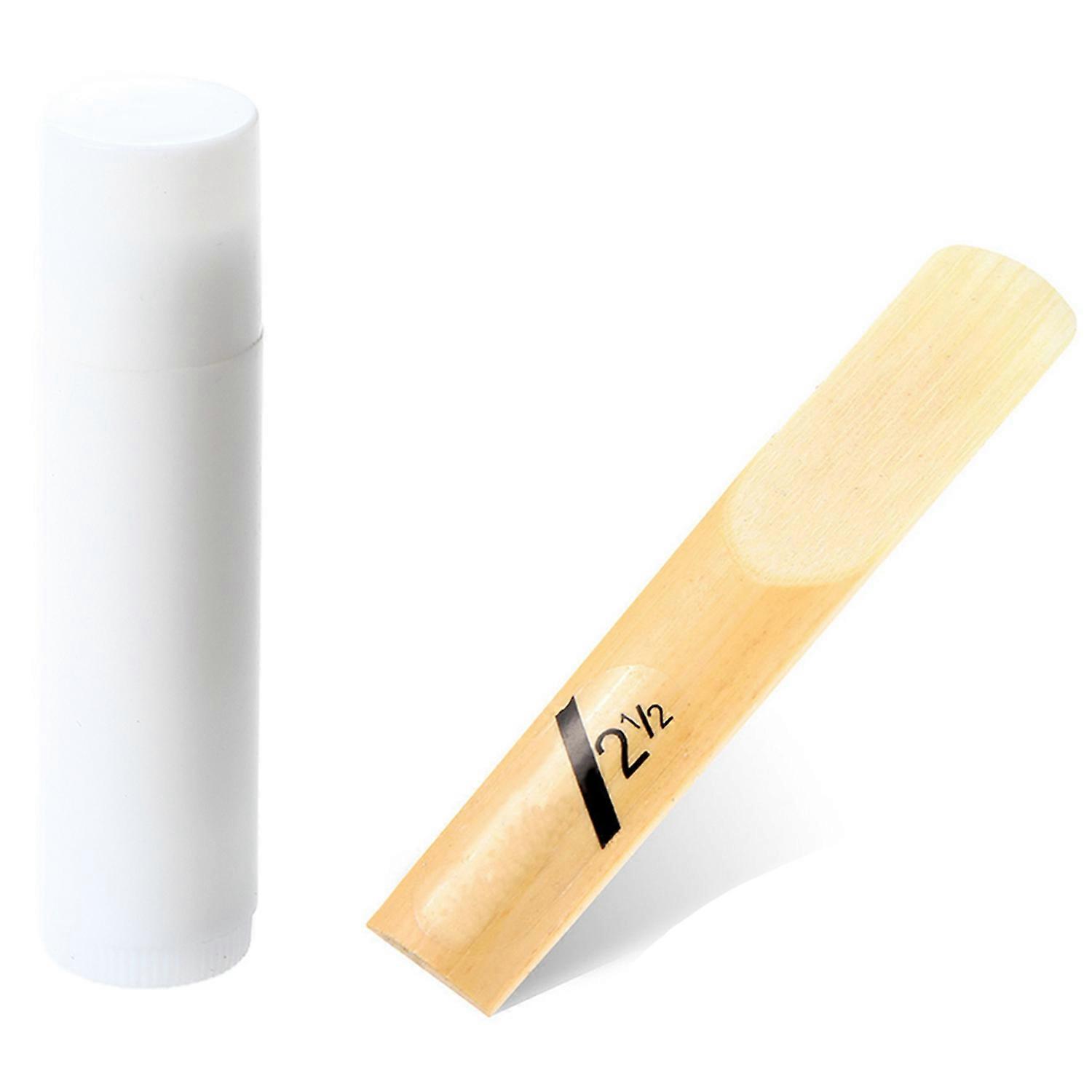 5x Cork Grease Tubes Cork Grease (White) & 10Pcs Clarinet Reeds Strength 2.5 2-1/2 Bamboo Woodwind