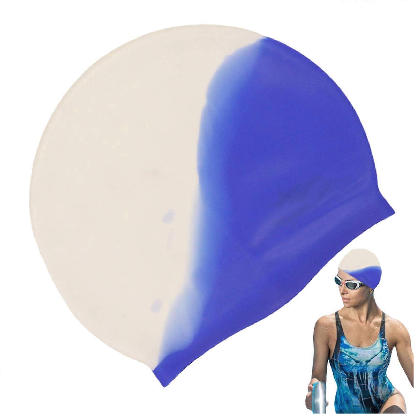 Silicone Swimming Cap for Adults, Unisex Swim Cap Comfortable Ear Protection Hat