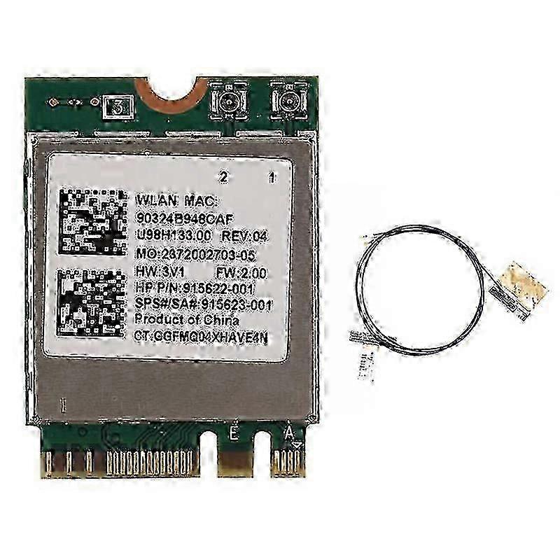 Wireless Network Card RTL8822BE 802.11AC WiFi Adapter - Dual Band 2.4G/5GHz with Bluetooth 4.1 NGFF M.2 Wireless Connectivity