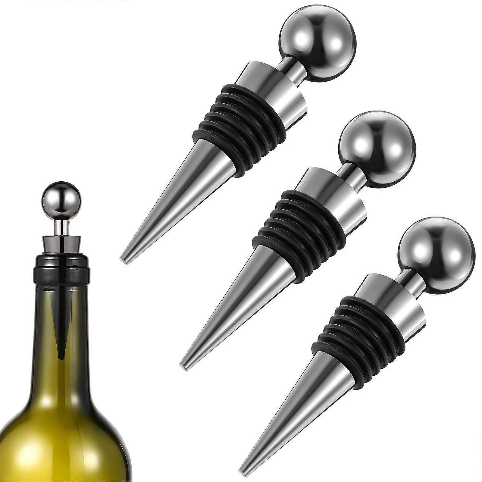 Wine Stoppers Keep Fresh Strong And Lasting Zinc Alloy For Dining 3Pcs