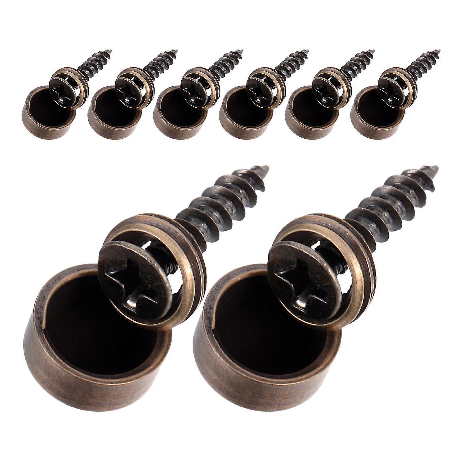 Decorative Caps For Projects Heavy Duty Brass Screws Glass Installation Self Tapping Curved Cap Light Brown 2.40X0.80X0.80cm 8Pcs